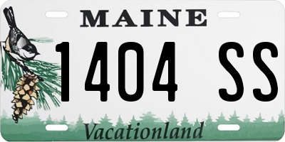 ME license plate 1404SS