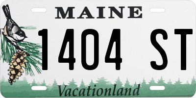 ME license plate 1404ST