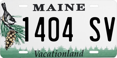 ME license plate 1404SV