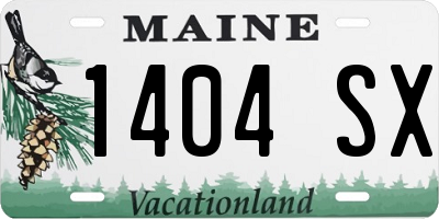 ME license plate 1404SX