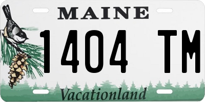 ME license plate 1404TM