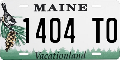 ME license plate 1404TO
