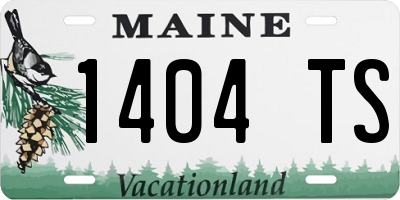 ME license plate 1404TS