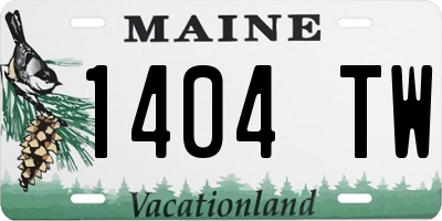ME license plate 1404TW