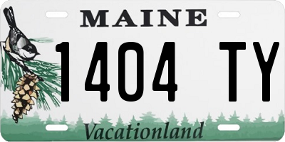 ME license plate 1404TY
