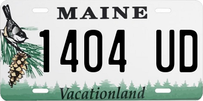 ME license plate 1404UD