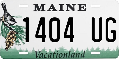 ME license plate 1404UG