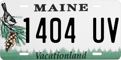 ME license plate 1404UV