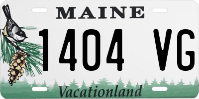 ME license plate 1404VG