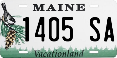 ME license plate 1405SA