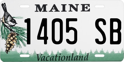 ME license plate 1405SB