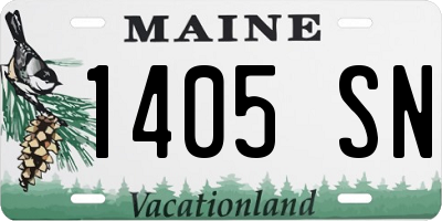 ME license plate 1405SN