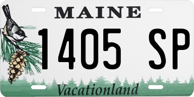 ME license plate 1405SP