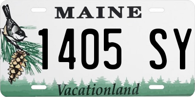 ME license plate 1405SY