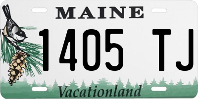 ME license plate 1405TJ