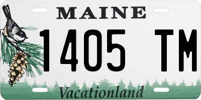 ME license plate 1405TM