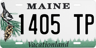ME license plate 1405TP