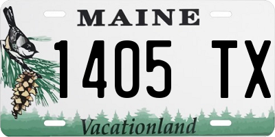 ME license plate 1405TX