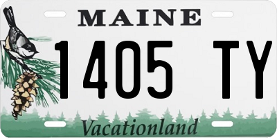 ME license plate 1405TY