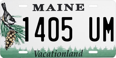 ME license plate 1405UM