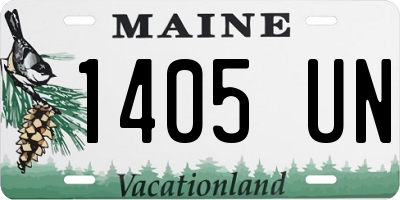 ME license plate 1405UN