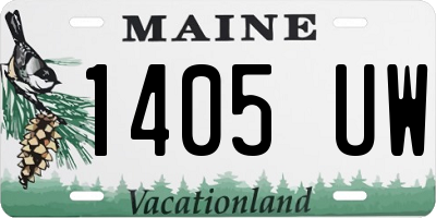 ME license plate 1405UW