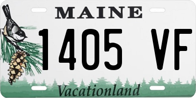 ME license plate 1405VF