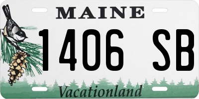 ME license plate 1406SB