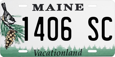 ME license plate 1406SC