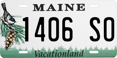 ME license plate 1406SO