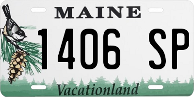 ME license plate 1406SP