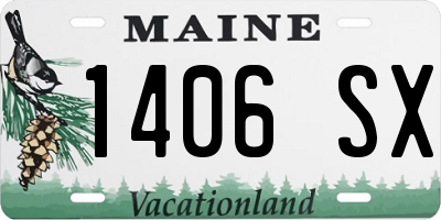 ME license plate 1406SX