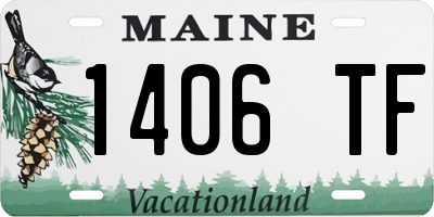 ME license plate 1406TF