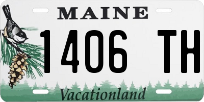 ME license plate 1406TH