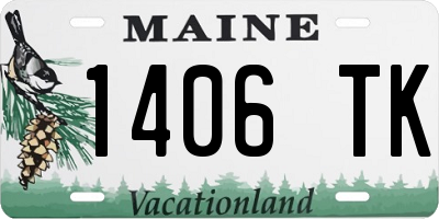 ME license plate 1406TK