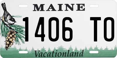 ME license plate 1406TO