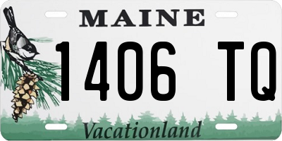 ME license plate 1406TQ