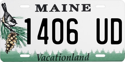 ME license plate 1406UD