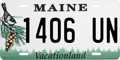 ME license plate 1406UN