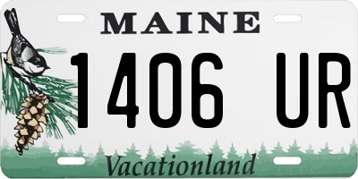 ME license plate 1406UR