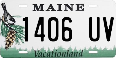 ME license plate 1406UV