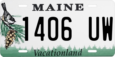ME license plate 1406UW