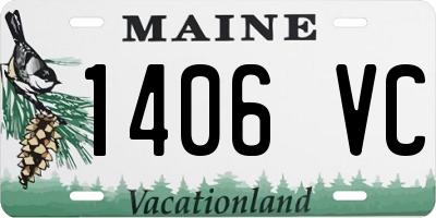 ME license plate 1406VC