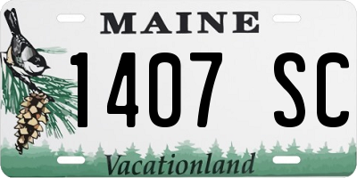 ME license plate 1407SC