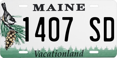ME license plate 1407SD