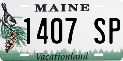 ME license plate 1407SP
