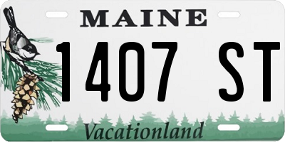 ME license plate 1407ST