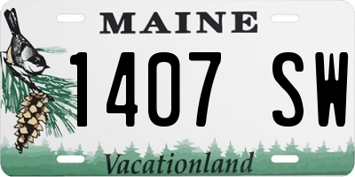 ME license plate 1407SW