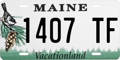 ME license plate 1407TF