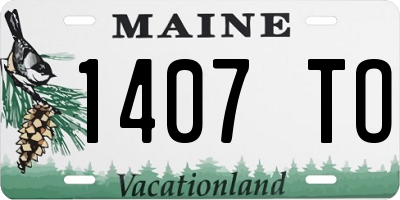 ME license plate 1407TO